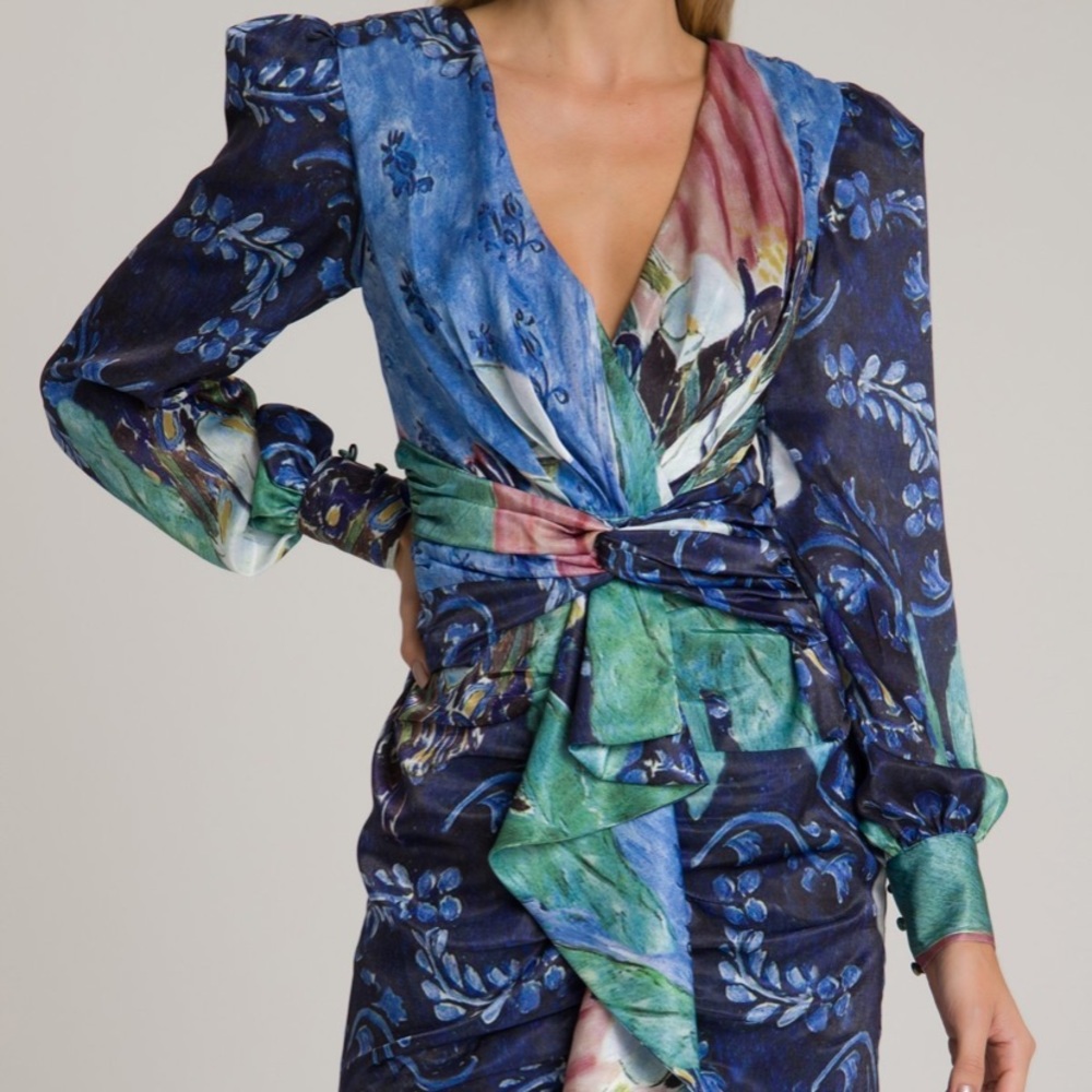 NWT PatBO Lily Ruched Dress